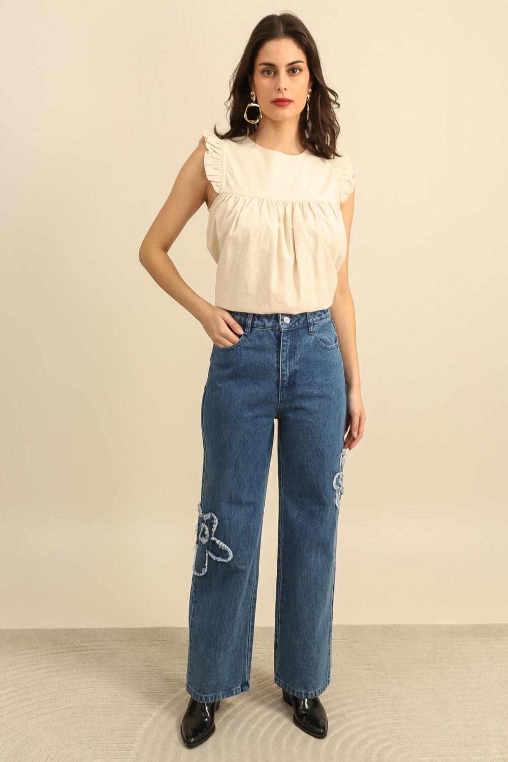Spodnie jeans 5987