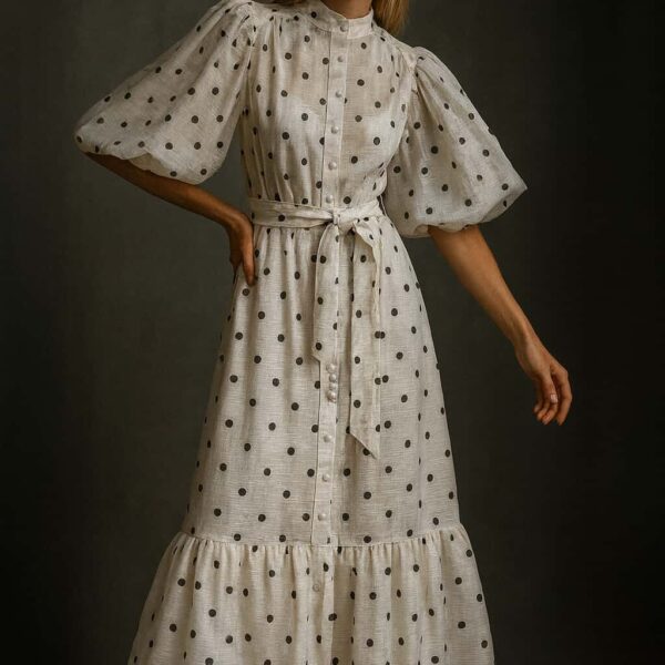 Sukienka w grochy maxi