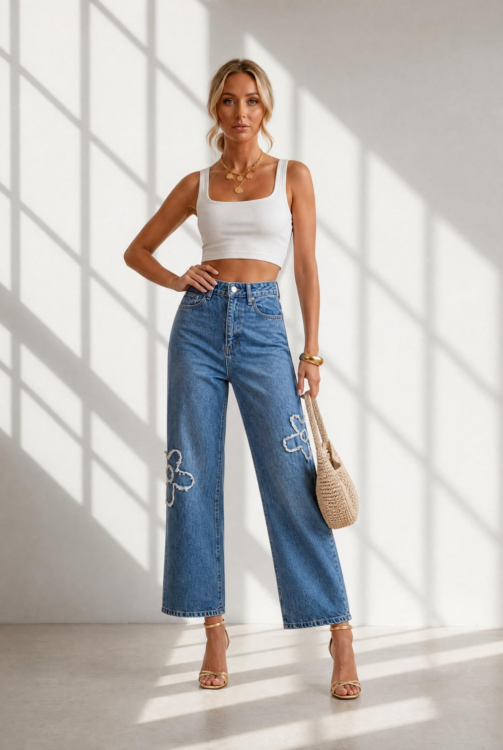 Spodnie jeans 5987